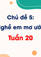 Chủ đề 5 Nghề em mơ ướcTuần 20